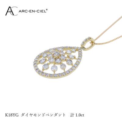 ふるさと納税 泉佐野市 アルカンシェル K18YGダイヤペンダント ダイヤ計1.00ct J048-4 |  | 02