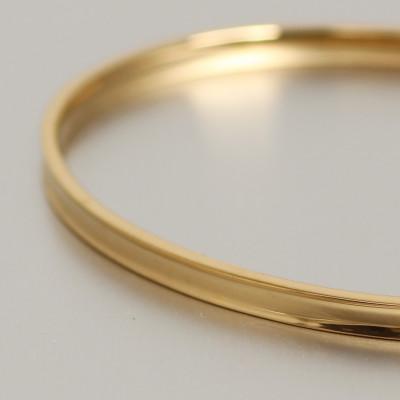 ふるさと納税 大津市 【10金イエローゴールドバングル】逆甲丸デザインの洗練された曲線美 大人のこだわり K10ジュエリー |  | 02