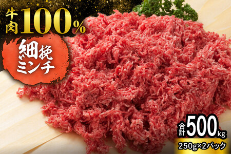 訳あり牛肉100%ミンチ!北海道産牛ひき肉500g! (250g×2パック)_S006-0048