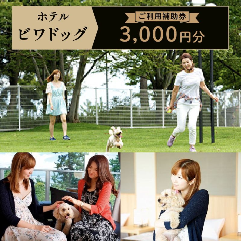 【ふるさと納税】ホテルビワドッグ【ご利用補助券】3,000円分 | ペット ペット同伴 利用券 宿泊 割引 体験 旅行 彦根 観光 滋賀県