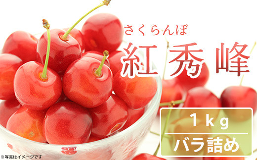 
《 先行予約 》 令和6年産 さくらんぼ 紅秀峰 1kg ( バラ詰め ) 〔R6年6月下旬～7月上旬お届け〕 [008-022]
