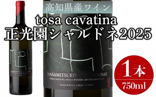 
                  高知県産ワイン tosa cavatina 正光園シャルドネ2025 (750ml×1本) - 白 辛口 お酒 さけ アルコール ボトル 瓶 ギフト 送料無料 高知県 香南市 冷蔵 iw-0008
                