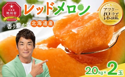 
            【26年発送先行予約】香り豊かな 北海道レッドメロン 2.0kg×2玉(2026年7月下旬から発送開始予定) 【 果物 くだもの フルーツ メロン 赤肉 赤肉メロン 旬 お取り寄せ 甘い 北海道産 旭川市 北海道 】_04541
          