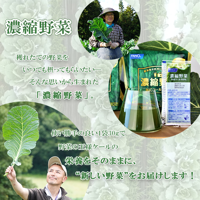 ＜【3回定期便】ファンケル 西予市産 濃縮野菜＞ グリーンヒル 青汁 飲料 飲み物 お料理 小分け ケール 国産 新鮮 無添加 ミネラル農法 化学農薬不使用 FANCL 特産品 愛媛県 西予市