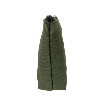ふるさと納税 加東市 帆布工房　舟型ミニポーチ(カーキ)　約12×21×5cm |  | 02