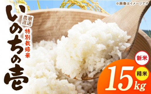 
                  【R8年産新米 先行受付】特別栽培米「いのちの壱」（15kg）＜農家直送＞
                