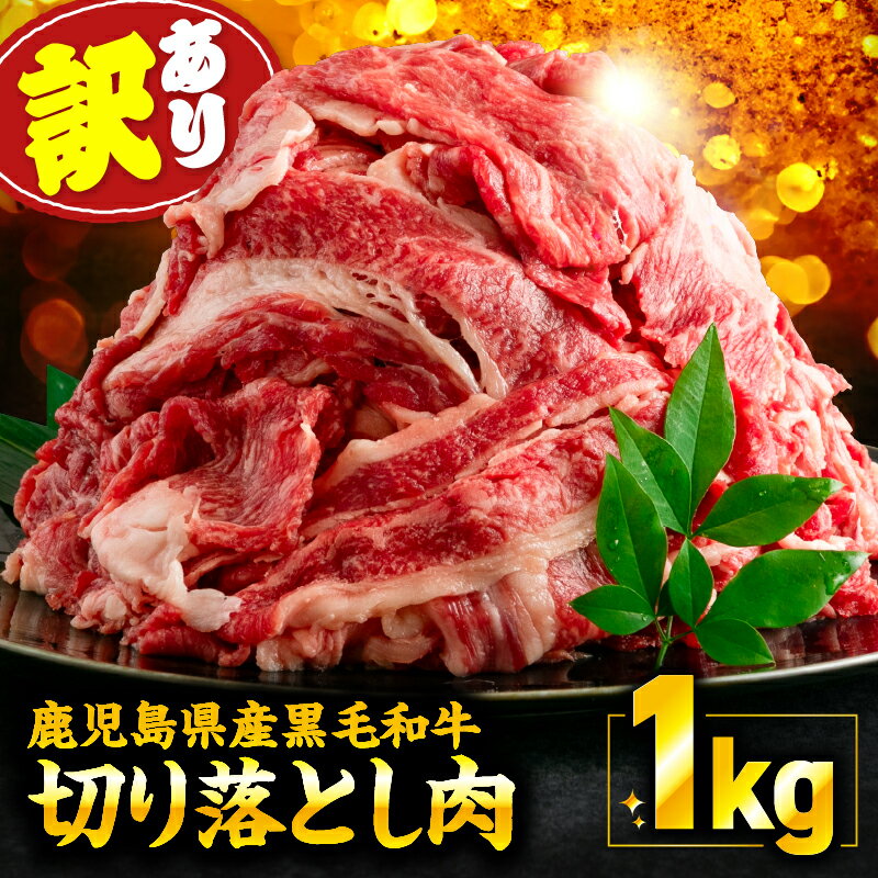 【ふるさと納税】訳あり 鹿児島県産 黒毛和牛 切り落とし肉 1kg 500g × 2P わけあり 規格外 肉 牛肉 切落し 赤身 霜降り 希少部位 脂 牛丼 ランダム ボリューム 大容量 冷凍 国産 鹿児島産 nixy 中山亭 うしの中山 鹿児島 鹿屋市 おすすめ ランキング