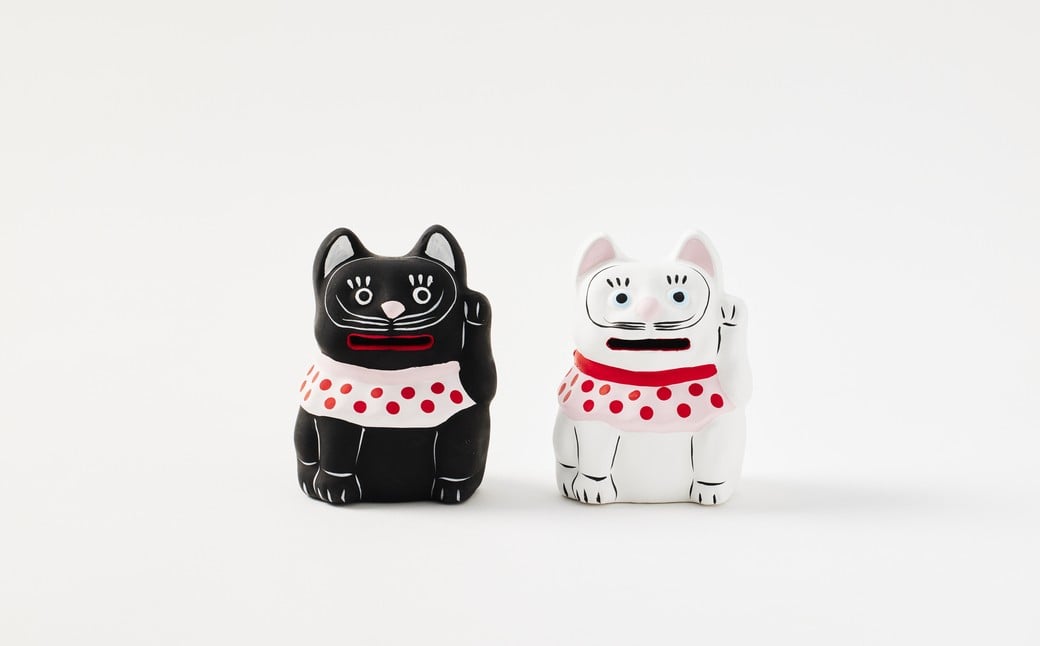 
            【江口人形店】弓野人形／猫貯金箱　※お好きな色をお選びください
          