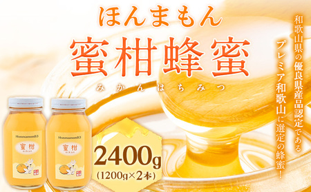 ほんまもん蜜柑（みかん）蜂蜜 1200g×2本 計2400g 村上養蜂《2025年6月上旬-翌年4月末頃出荷予定》和歌山県 紀の川市はちみつ