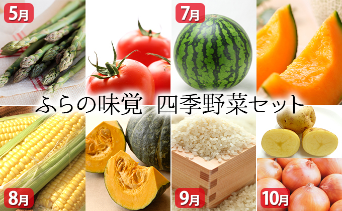 
【2024年発送】ふらの味覚 四季野菜セット アスパラ スイカ トウモロコシ カボチャ ユメピリカ 玉ネギ ジャガイモ 北海道 上富良野町 定期便 各月 お届け 野菜 やさい 先行受付
