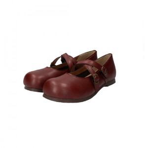 クロスベルトコンフォートシューズ｜ワイン M(23.5cm) レディース スリッポン ストラップシューズ 幅広 甲高 外反母趾 ゆったり幅 大人気 靴