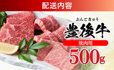おおいた豊後牛 焼肉用 500g 日田市 / 株式会社MEAT PLUS　牛 うし 黒毛和牛 和牛 豊後牛[AREI021]