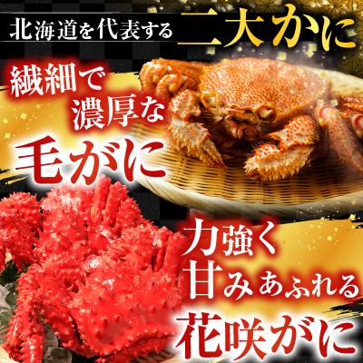 ふるさと納税 根室市 毛かに400〜550g・花咲300〜450g前後 B-30042 |  | 01