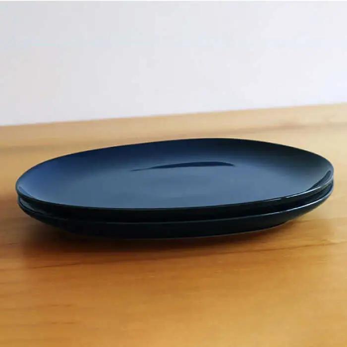 【白山陶器】【グッドデザイン賞受賞】ペトラプレート(L) ネイビー 2枚セット[TA154]