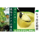 【ふるさと納税】クラウンメロン　名人×1玉【6ヶ月定期便】【配送不可：離島】　定期便・果物類・メロン青肉　お届け：※寄附金のご入金確認の翌月以降、初回発送から6ヶ月連続でお届けします。