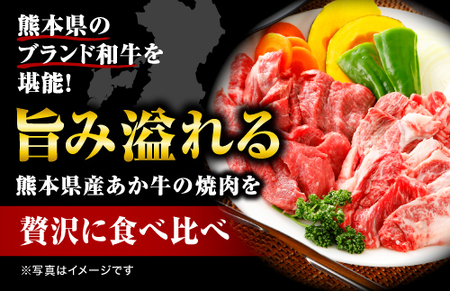 【熊本県産】 あか牛 焼肉 2種 食べ比べ セット モモ カルビ 計400g