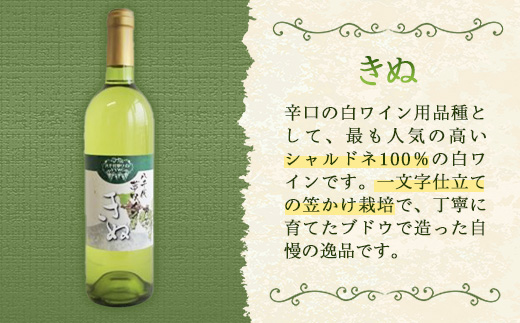 八千代夢ワイン シリーズ きぬ（白ワイン）1本（茨城県共通返礼品・八千代町） ／ 国産 酒 アルコール ワイン ぶどう シャルドネ 辛口 贈り物 ギフト 記念日 イベント お祝い おもてなし 茨城県