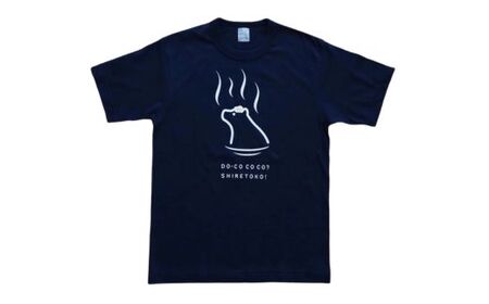 「知床トコさん」×久米繊維　コットンTシャツ　温泉柄　Lサイズ　半袖【配送不可地域：離島・沖縄県】【1634838】