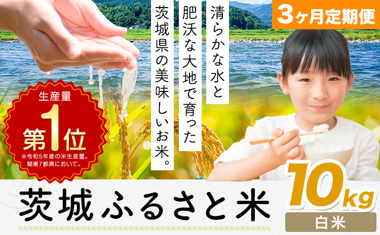 【3か月定期便】米 茨城 ふるさと米 精米 10kg《申込月の翌月より出荷開始》茨城県 河内町 米 国産 お米 おこめ お弁当 おにぎり