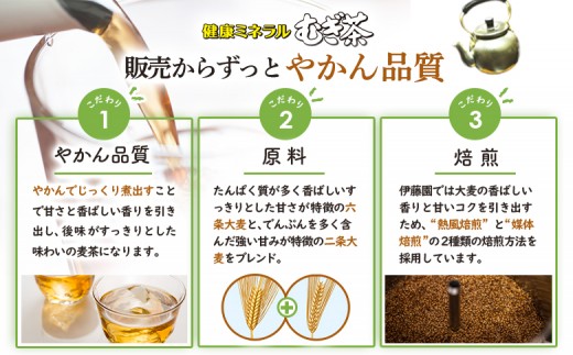 『定期便：全12回』健康ミネラル麦茶2L×6本×2箱