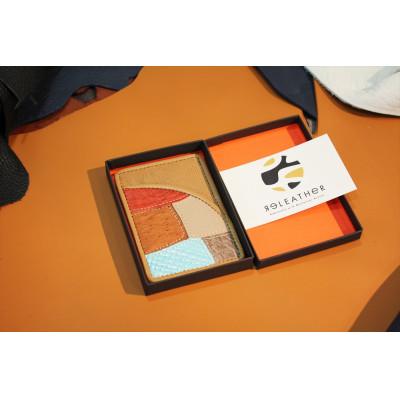 ふるさと納税 香芝市 ReLEATHeR(リレザー) パスケース <パッチワーク×ベージュ>