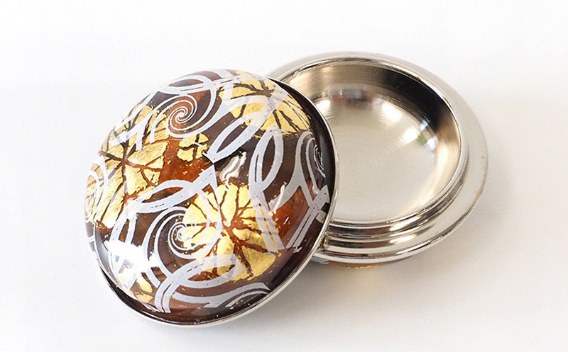 
            茶道具 七宝焼 合子 約 6cm × 約 6cm × 約 5cm
          