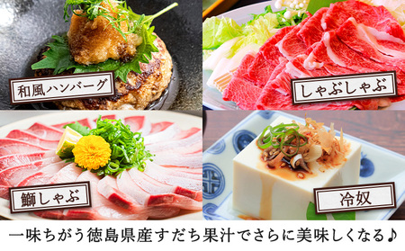 爽快！すだち ぽん酢 セット すだち果汁 100ml すだちぽん酢100ml 各1本 JA徳島市農産工場《30日以内に出荷予定(土日祝除く)》徳島県 佐那河内村 ぽん酢 ポン酢 酢 調味料 徳島県産 