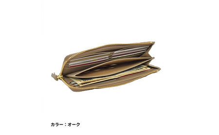 財布 L字ファスナー 本革 キャメル ベージュ 財布