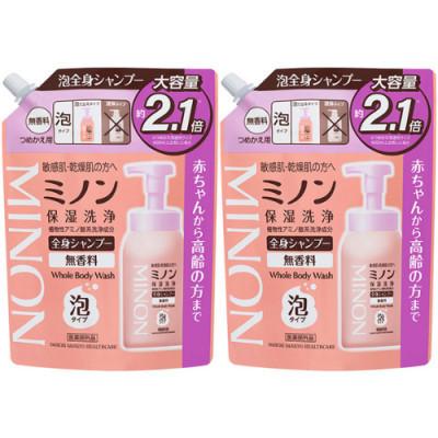 ふるさと納税 浅口市 【毎月定期便】ミノン全身シャンプー泡タイプ詰替用　1個　840mL全2回