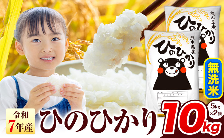 令和7年産 ひのひかり 無洗米 10kg 《7-14日以内に出荷予定(土日祝除く)》 熊本県産 無洗米 精米 氷川町 ひの 送料無料 ヒノヒカリ コメ 便利 ブランド米 お米 おこめ 熊本 SDGs---hkw_lcl_152_10kg---