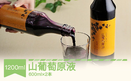 山ぶどうジュース ワイルドグレープジュース 果汁100％ 600ml×2本 ys-bjxxx2