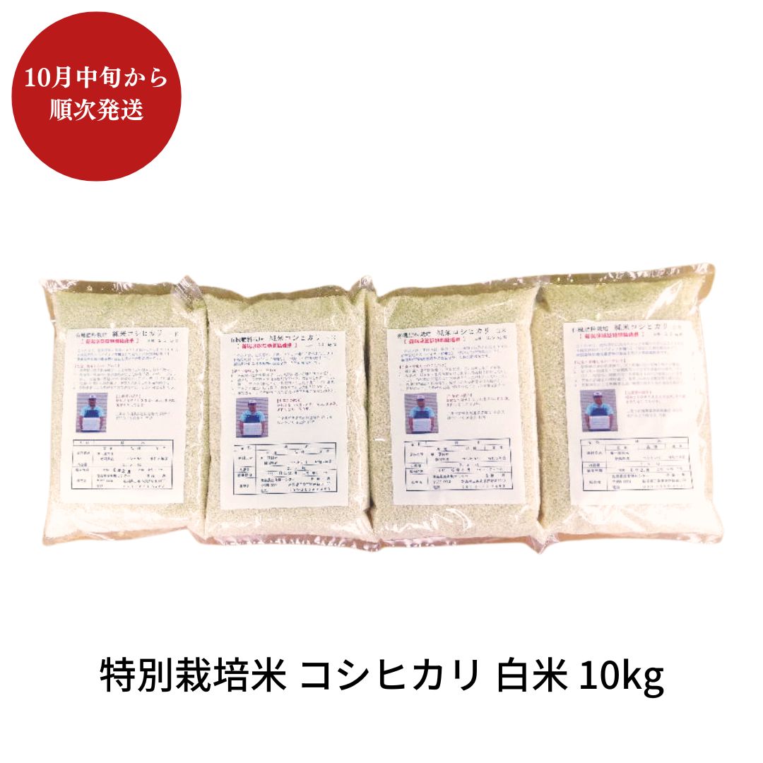 【ふるさと納税】特別栽培米コシヒカリ 白米 10kg 新潟県産 令和7年産 [佐藤農産有機センター]【018S050】