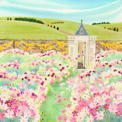 ふるさと納税 川口市 栗乃木ハルミ版画額装品「コスモスをぬけて」 |  | 01
