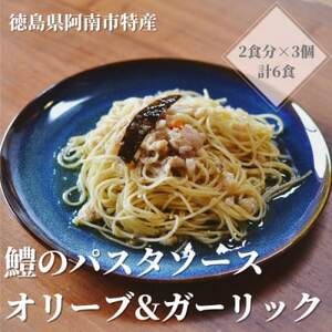 徳島県阿南市産ハモのパスタソース　ーオリーブ＆ガーリックー　(2食分×3個)【1497440】