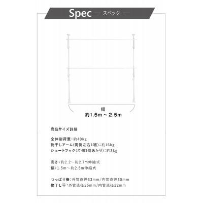 ふるさと納税 坂井市 daim 伸縮式 つっぱりランドリーセット[C-18407] |  | 03
