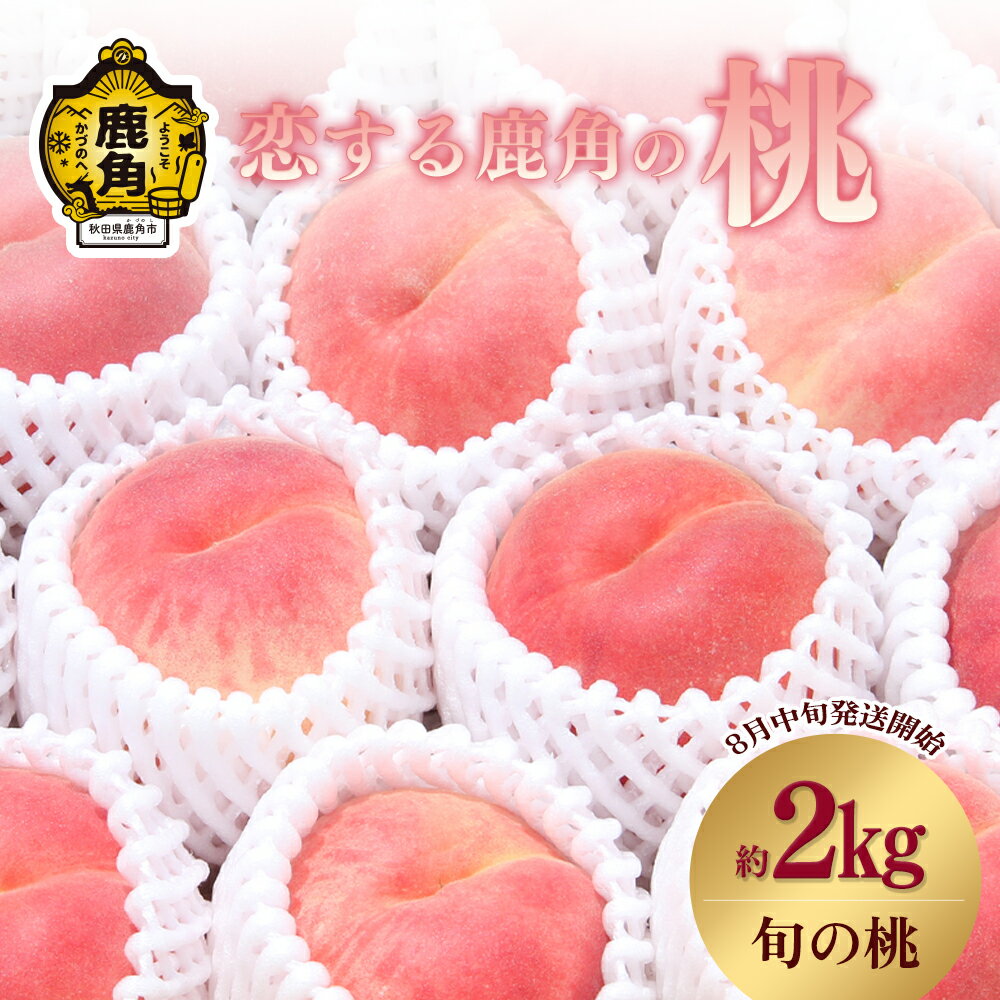 【ふるさと納税】《 先行予約 》 恋する鹿角 旬の桃 約 2kg 桃 もも モモ 内祝い 完熟 桃 国産桃 贈り物 贈答用 グルメ 秋田 あきた 鹿角市 鹿角 白桃 送料無料 【恋する鹿角カンパニー】