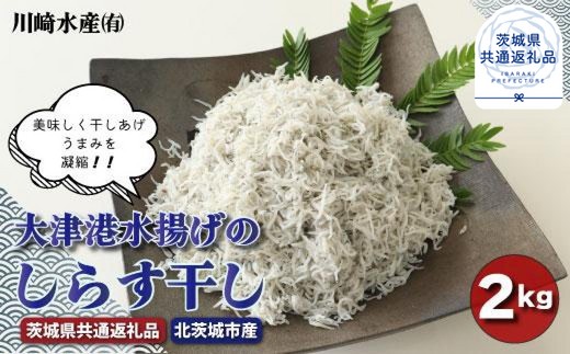 
                  大津港水揚げのしらす干し　2kg（茨城県共通返礼品／北茨城市産） ／ しらす シラス 魚 釜揚げ しらす干し 大津港 2kg
                