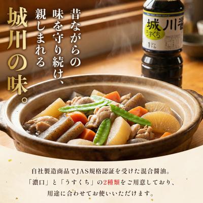 ふるさと納税 西予市 <濃口・うすくち醤油 4本セット 1リットル×各2本> 味彩 愛媛県刺身 煮つけ |  | 01