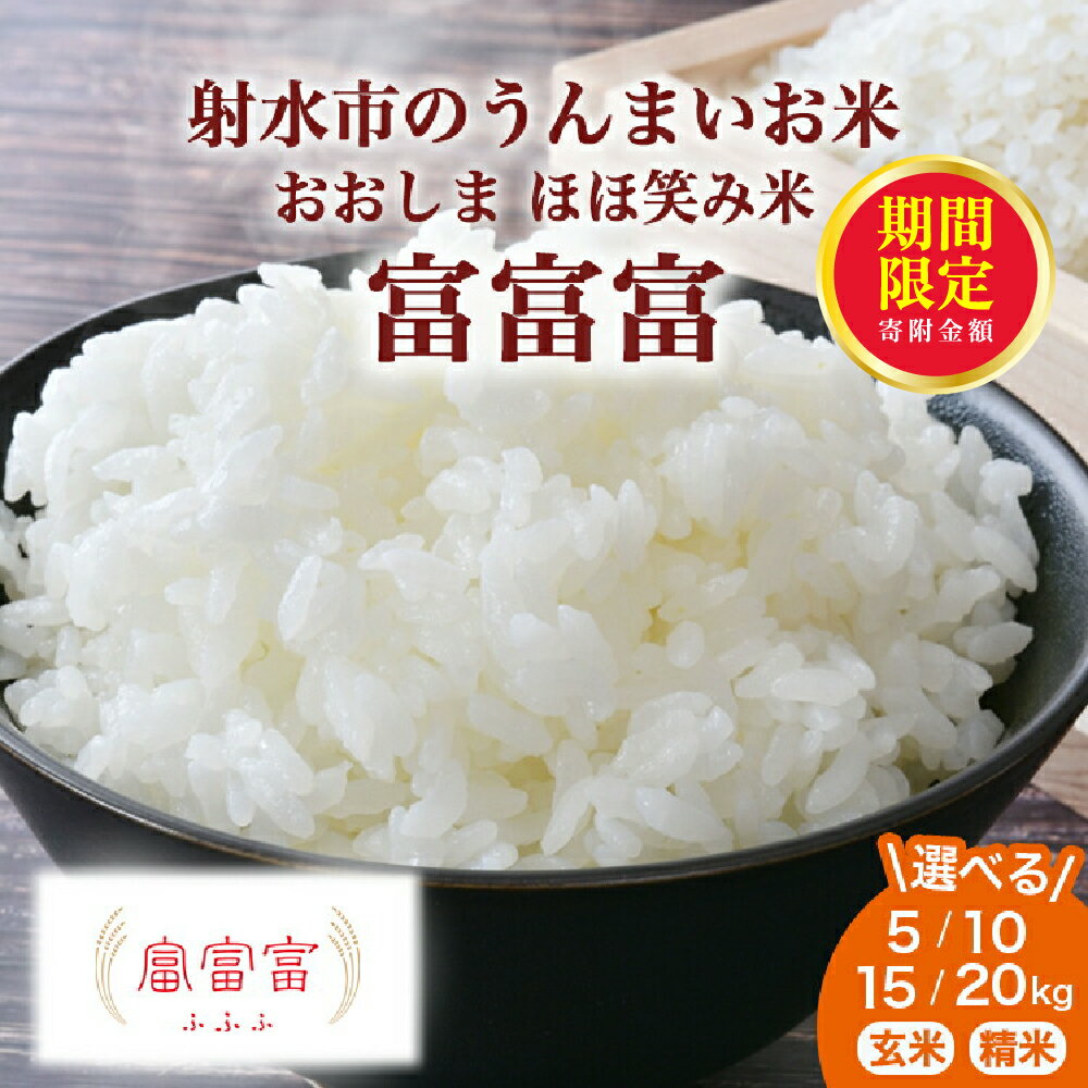 【ふるさと納税】＼期間限定寄附額／【R7年度産米 新米予約】総理大臣賞受賞 人気のブランド米「富富富」5kg～20kg【精米】【玄米】｜お米 先行予約 令和7年産米 ブランド米 銘柄米 こめ 5キロ 10kg 10キロ 15kg 15キロ 20キロ 白米 送料無料 富山県産 射水市産