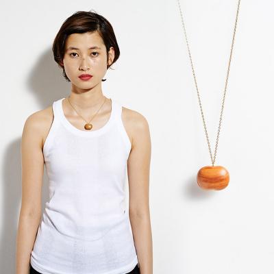 ふるさと納税 弘前市 ネックレス「一粒の大きなりんご」(Short)|24_kms-200101 |  | 03