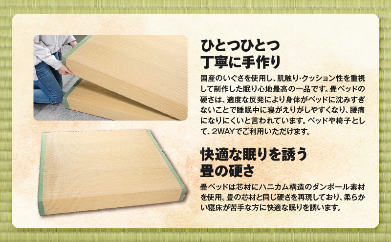 現代の名工カンパニー特製！和室ベッド（畳半帖サイズ）　K348-015