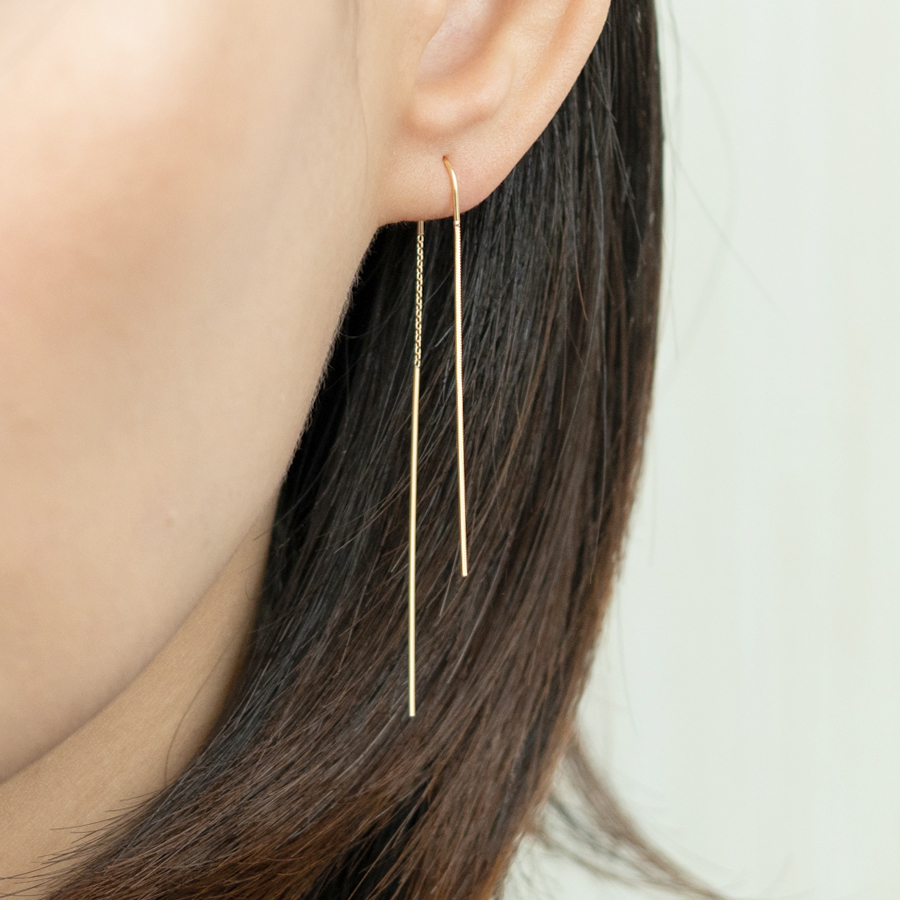 ＜ONOV　LUXE＞ピアス　TSURARA　アメリカン　K18