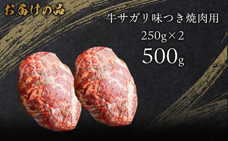 牛サガリ味つき焼肉用 500g (250g×2) MROBM024