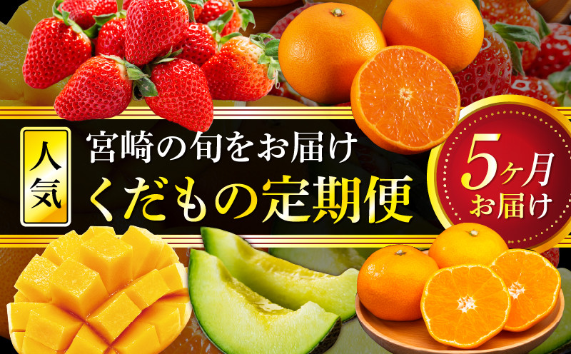 
                  「人気くだもの定期便」全5回 定期便 フルーツ 果物 青果 青果物 スイーツ デザート いちご せとか マンゴー メロン みかん 完熟マンゴー グリーンメロン 温州みかん 旬の果物 季節の果物  人気 おすすめ 果物定期便 フルーツ定期便 柑橘 柑橘類  贈答 贈り物 おすそ分け 宮崎県 宮崎市_M153-T038
                