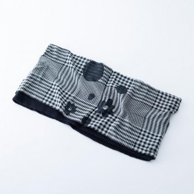 ふるさと納税 見附市 花柄ジャガードスヌード C/#ブラック