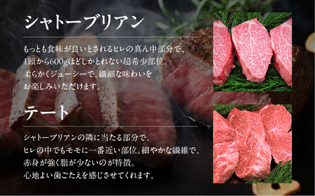 飛騨牛 シャトーブリアン&テート 計4枚 古里精肉店 [AW027] シャトーブリアン