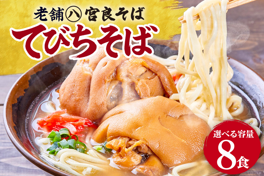 てびちそば（8食）生麺タイプ 特製スープ付き｜沖縄そば【宮良そば】