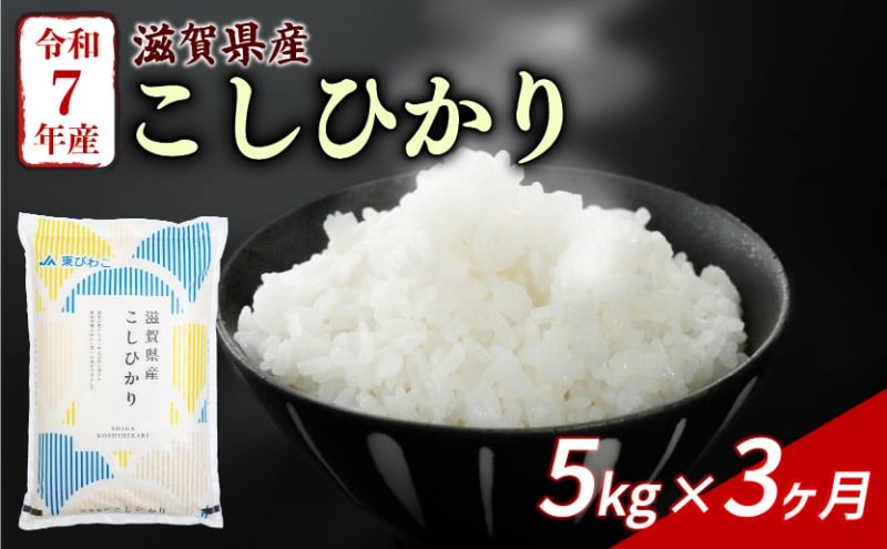 
                  こしひかり 5kg 3回定期便 令和7年産 定期便 米 精米 こめ コメ お米 ご飯 米 コシヒカリ 米定期便 3か月定期便 3ヶ月定期便 3回 3ヶ月 3か月 滋賀 彦根
                
