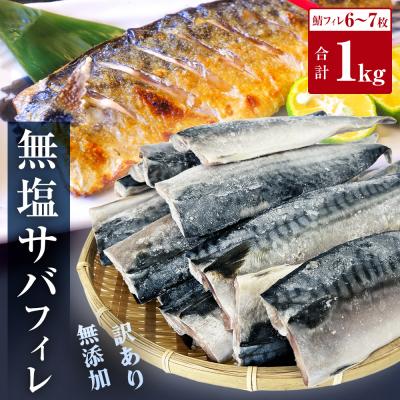 ふるさと納税 石巻市 ＜ 訳あり ＞ 無塩サバフィレ 1kg 無添加 魚 さばフィーレ 無塩 冷凍 不揃い 規格外 焼き魚