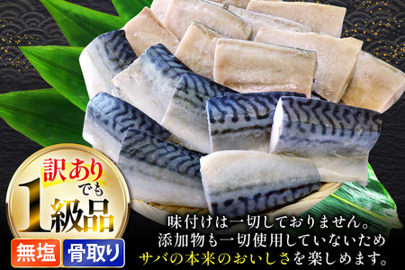 訳あり 骨取り トロ さば 切身 無添加 計3kg (500g×6p) 小分け 無塩